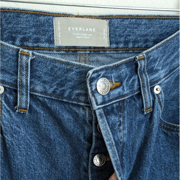 Everlane Blue Denim The ’90s Cheeky Jean Mid-rise Ankle Jeans, size 28 - Picture 4 of 9